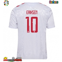Camisa de Futebol Dinamarca Christian Eriksen #10 Equipamento Secundário Europeu 2024 Manga Curta